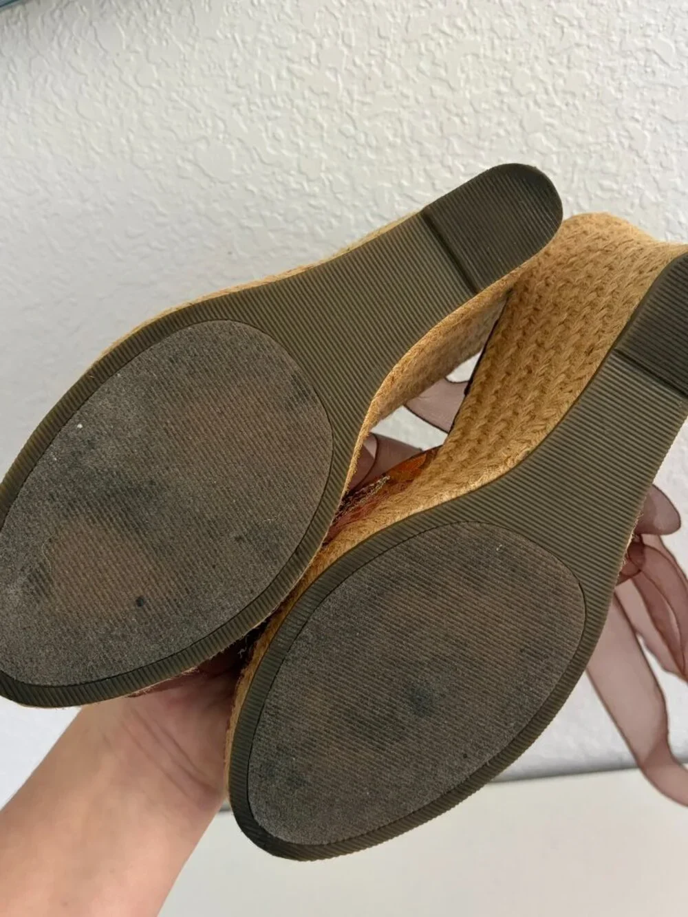 Ellemenno size 9.5 beaded y2k Espadrille Wedge Shoes